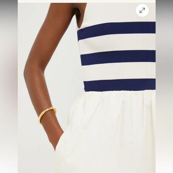 Tuckernuck ivory navy striped Marina dress small s worn once - Picture 4 of 7